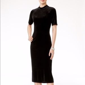 Zara Dresses - Zara Mock Velvet Black Midi Dress Zara Dresses - Zara Mock Velvet Black Midi Dress